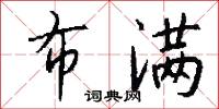 布满怎么写好看