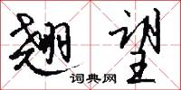 翘望怎么写好看