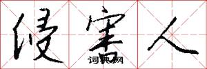 侵害人怎么写好看