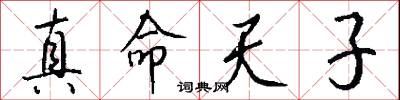 真命天子怎么写好看
