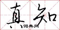真知怎么写好看