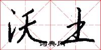 沃土怎么写好看