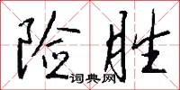 险胜怎么写好看