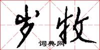 岁收怎么写好看