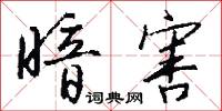 暗害怎么写好看