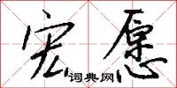 宏愿怎么写好看