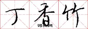 丁香竹怎么写好看