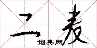 二麦怎么写好看