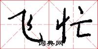 飞忙怎么写好看