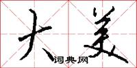 大美怎么写好看