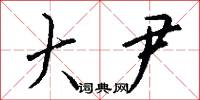 大尹怎么写好看