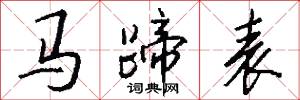 马蹄表怎么写好看