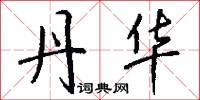 丹华怎么写好看