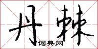 丹棘怎么写好看