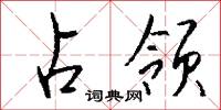 占领怎么写好看
