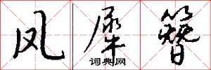 凤犀簪怎么写好看