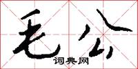 毛公怎么写好看
