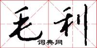 毛利怎么写好看