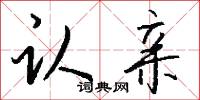 认亲怎么写好看