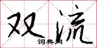 双流怎么写好看