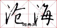 沧海怎么写好看