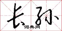 长孙怎么写好看