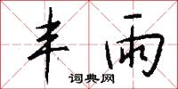 丰雨怎么写好看