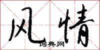 风情怎么写好看