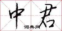 中君怎么写好看