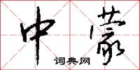 中蒙怎么写好看