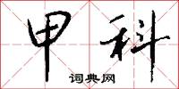 甲科怎么写好看