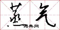 蒸气怎么写好看