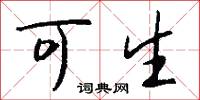 可生怎么写好看
