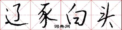辽豕白头怎么写好看
