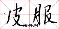 皮服怎么写好看