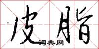皮脂怎么写好看