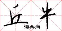 丘牛怎么写好看