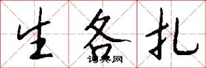 生各扎怎么写好看