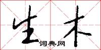 生木怎么写好看