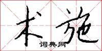 术施怎么写好看