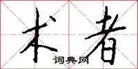 术者怎么写好看
