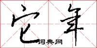 它年怎么写好看