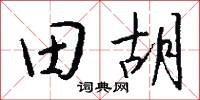 田胡怎么写好看