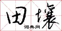 田壤怎么写好看