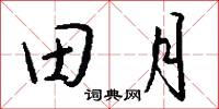 田月怎么写好看