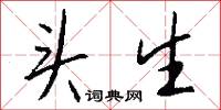头生怎么写好看