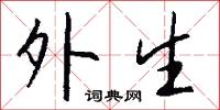 外生怎么写好看