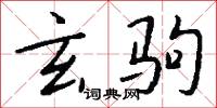 玄驹怎么写好看