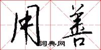 用善怎么写好看