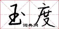 玉度怎么写好看